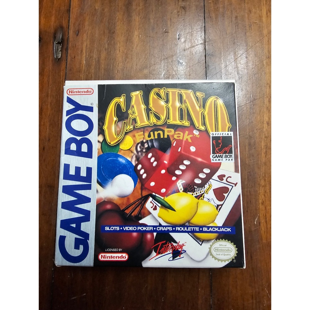 Casino FunPak Nintendo Game Boy CIB Complete Box Manual Interplay DMG-ACFE-USA